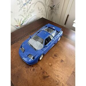 Burago Blue 1991 Bugatti EB 110 Scale 1:24 Made In Italy Flawed